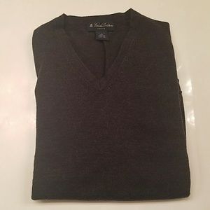 Brooks Brothers Charcoal V-Neck Sweater